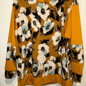 Sew In Love Mustard and Floral Top
